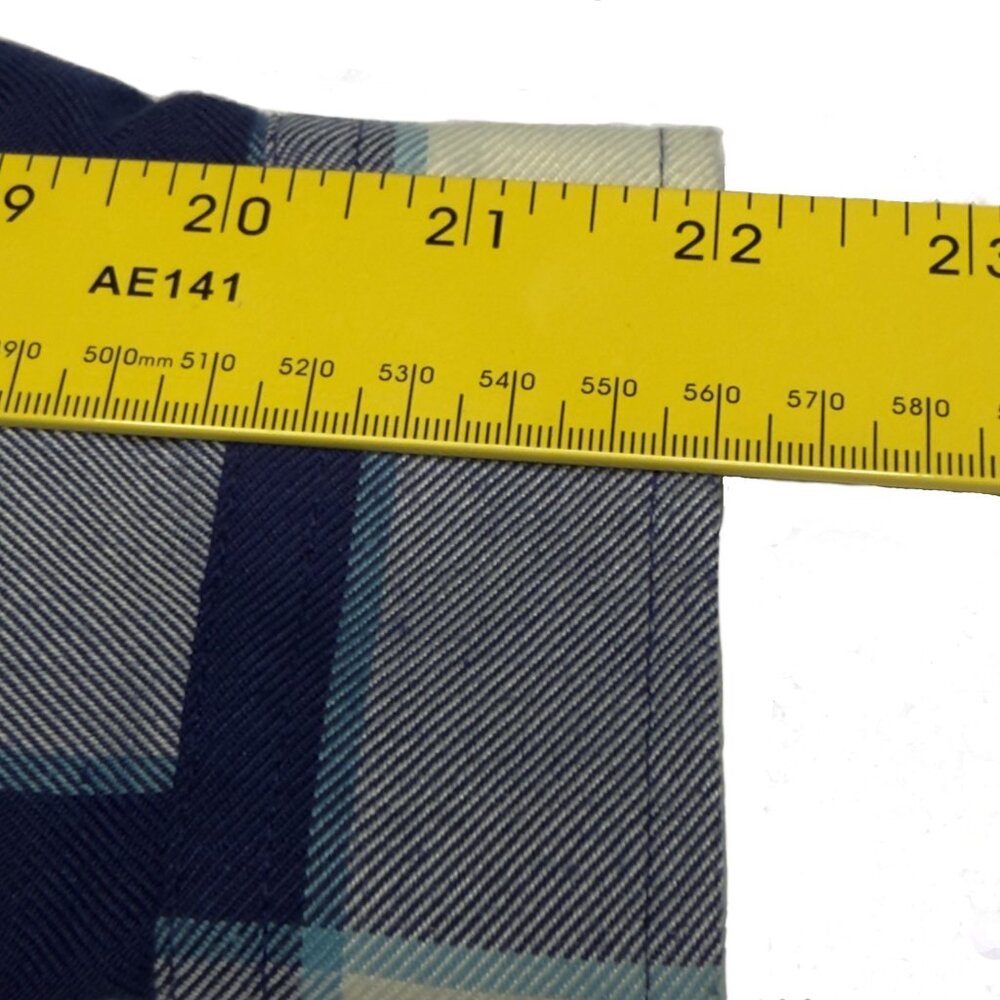 DIXXON DFC Youth Blue White Plaid Flannel Shirt Pearl Snap XL NWOT - Picture 10 of 10